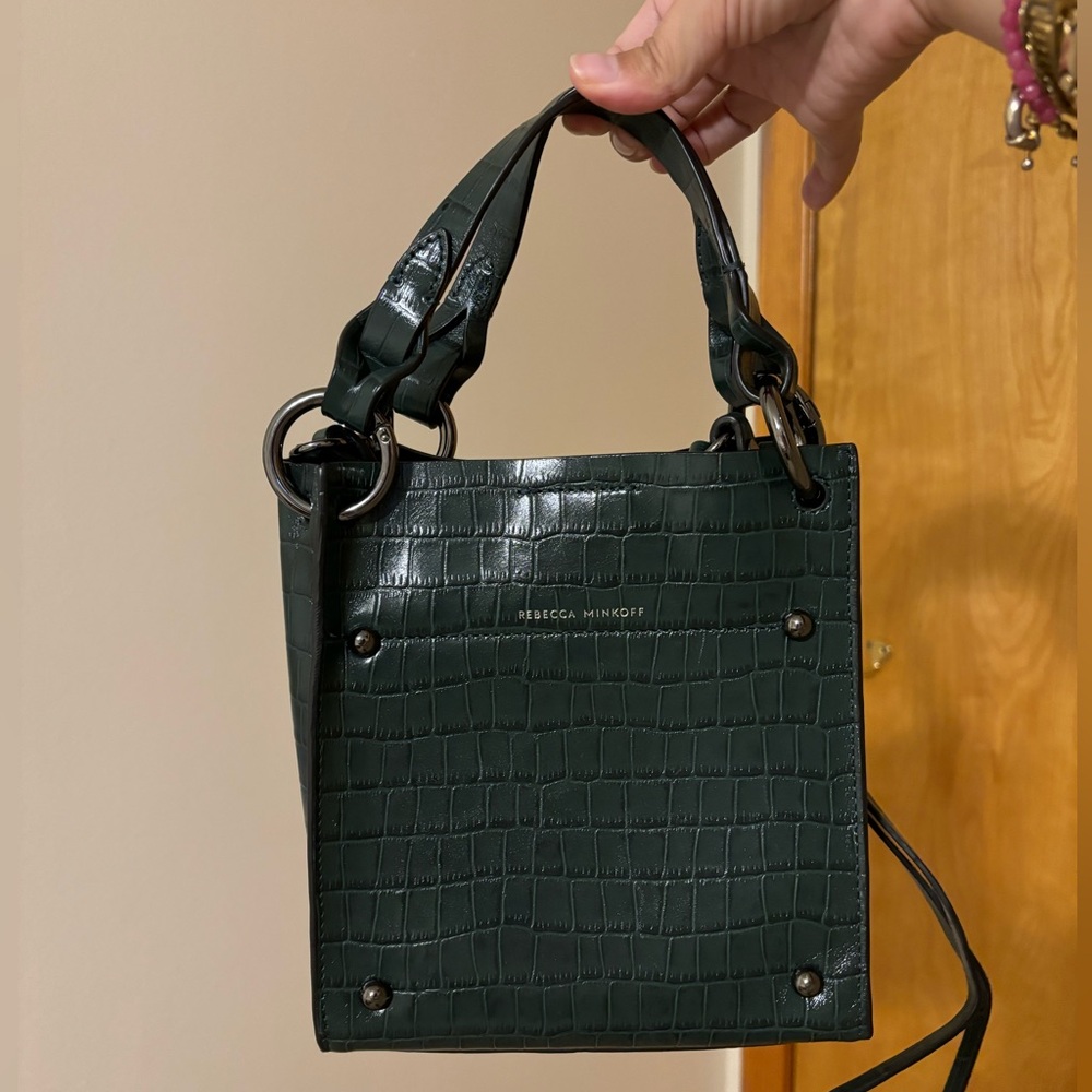 Green faux croc Rebecca Minkoff Bag